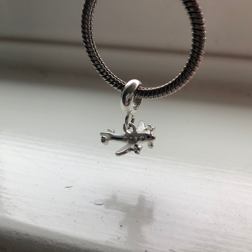 Diamond Pandora Airplane charm